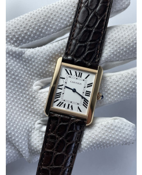 (준비완료/특급배송)NO.2284/K11공장 까르띠에 탱크솔로 27MM 가죽 로즈골드