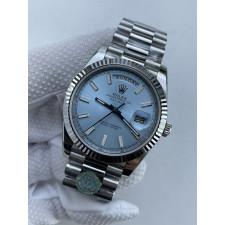(준비완료/특급배송)NO.3714/QP공장 롤렉스 데이데이트40 텅스텐 아이스블루다이얼
